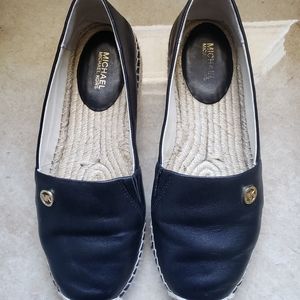 Michael Kors Black Leather Espadrilles